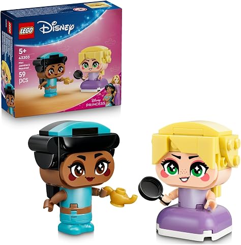 LEGO Disney Princess Mini Yasemin ve Rapunzel 43303 | 5 Yaş ve Üzeri Çocuklar için Karakterlerin Aksesuarlarını İçeren Oyuncak Yapım Seti, Hediye Fikri (59 Parça)