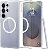 Spigen Galaxy S25 Ultra Case, Clear, Magfit Compatible, Shock Resistant, Slim, Lightweight, Strap Hole, Anti-Yellowing, US Military MIL Standard, Transparent, Air Skin Hybrid Magfit ACS08971 Clear