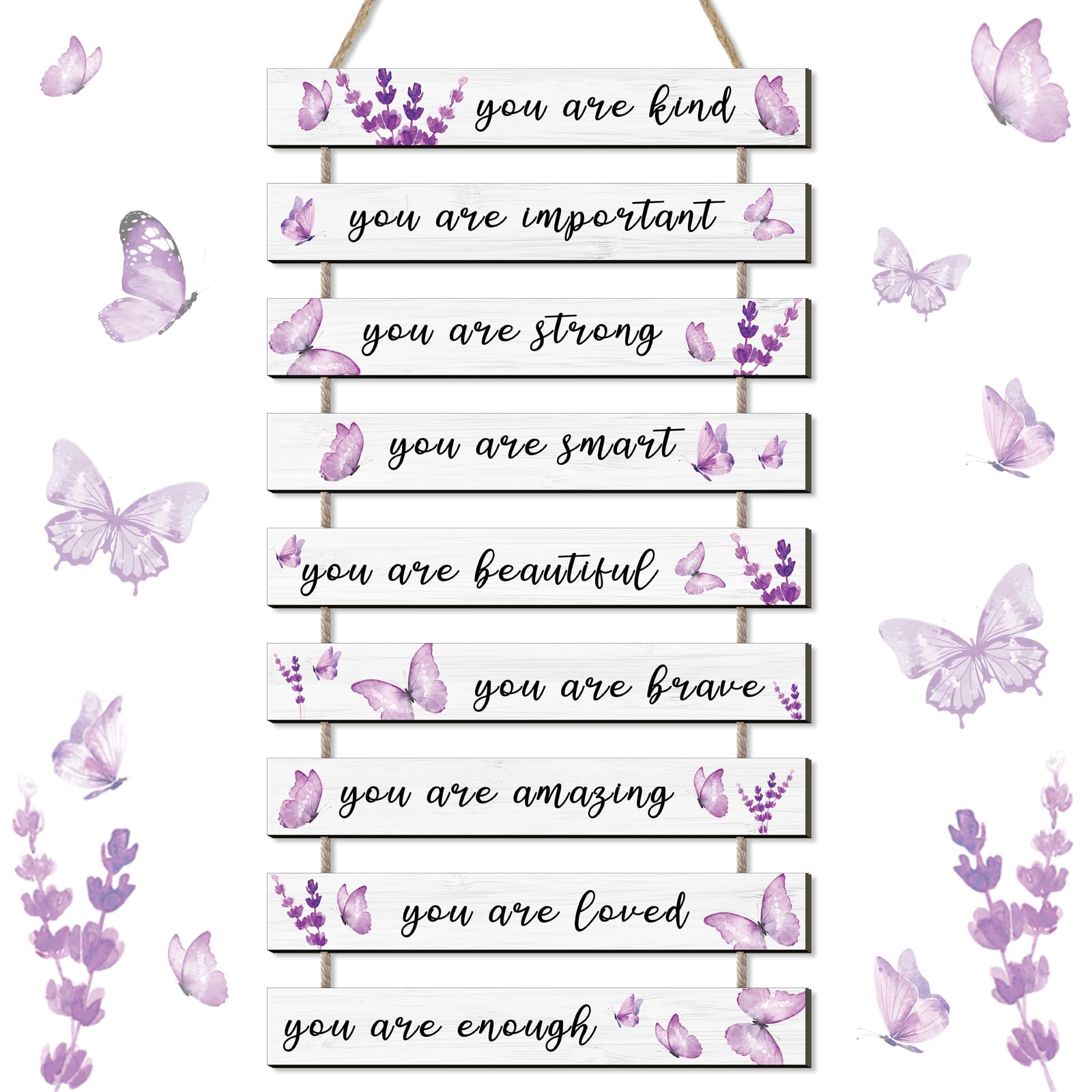 Amazon.com: Burbell 9 Pcs Purple Butterfly Inspirational