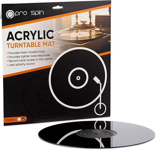 Miniatura 49 de PRO SPIN Green Glow - Tapete acrílico para tocadiscos vintage de vinilo de 12 pulgadas, cubierta antiestática, reduce el ruido y los sonidos