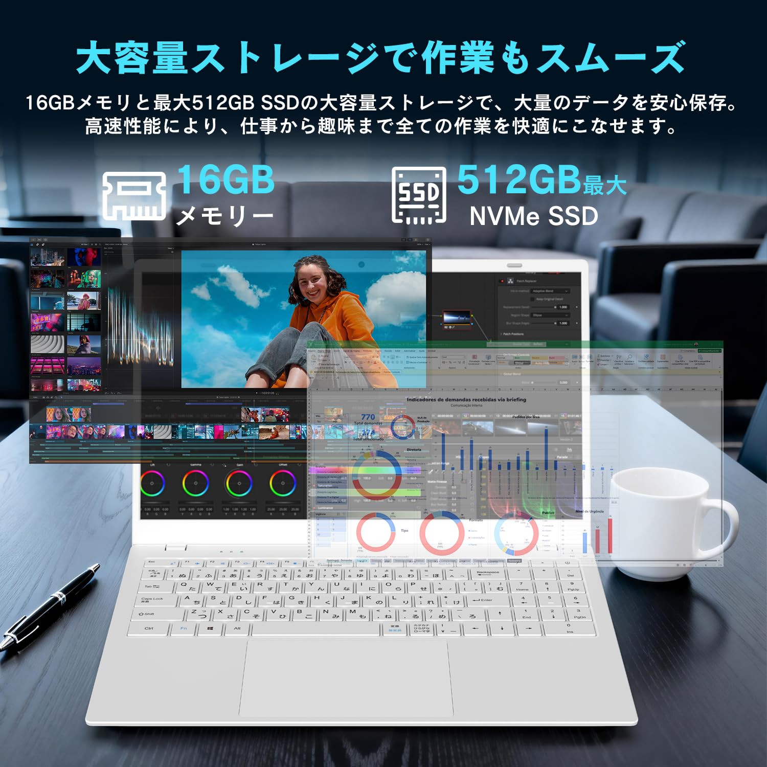 Amazon.co.jp: Dobios 軽量ノートパソコン Office 2024搭載 Win11Pro