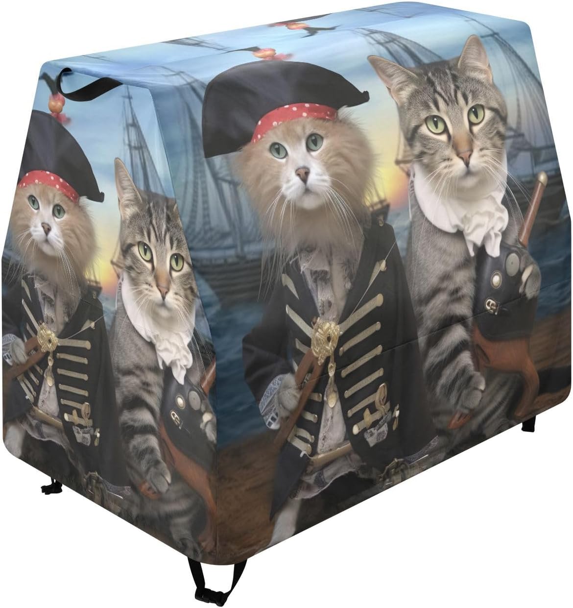 Cute Cat Kids Water Table Cover Fit Step2 Rain Showers Splash Pond Water Table, Waterproof Dust Proof Anti-UV Outdoor Toys Cover-Cover only