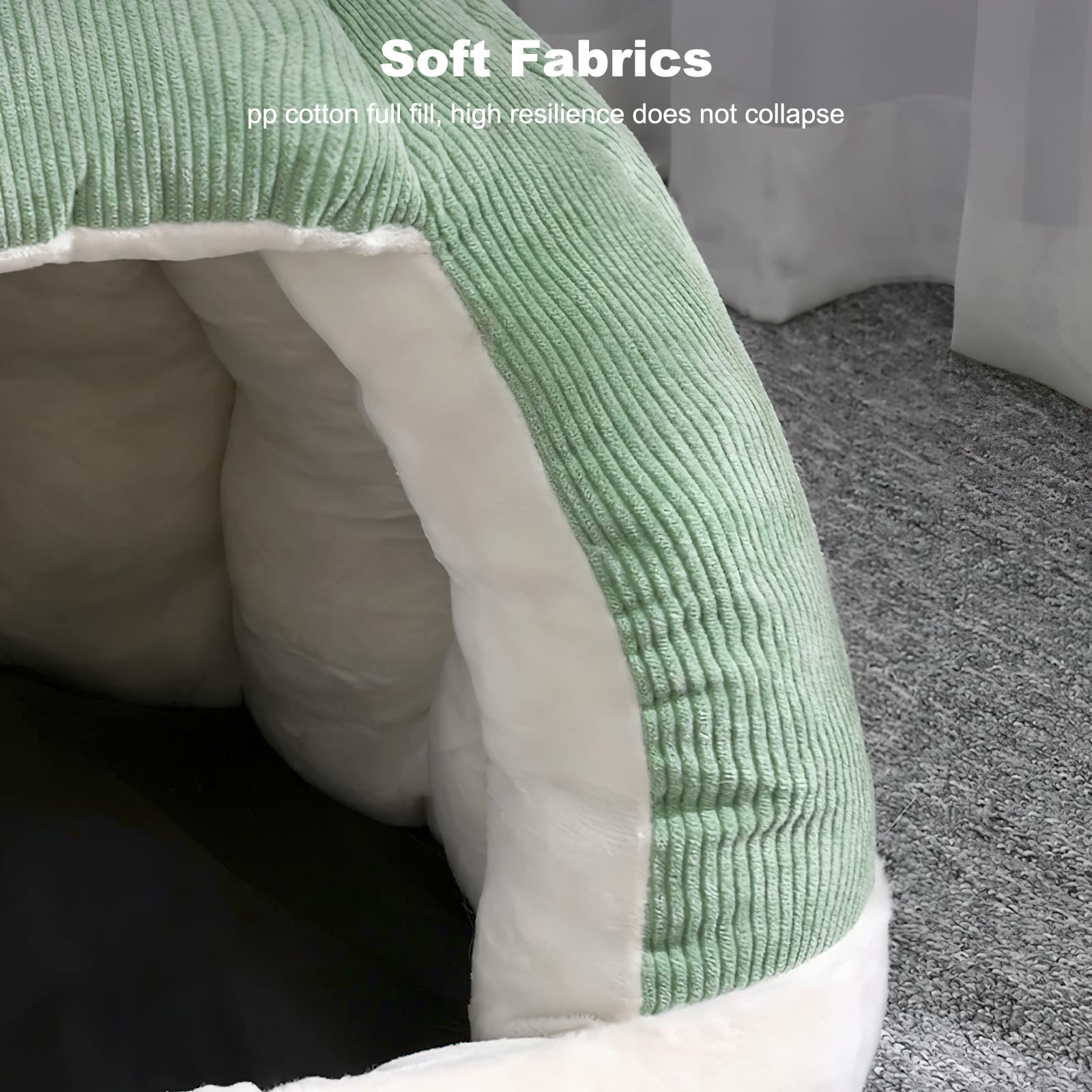 Galatée Lit De Grotte pour Chat, Maison De Lit De Tente pour Chat avec Coussin Lavable Amovible, Lit Igloo Doux en Peluche pour Chat, Améliore Le Sommeil, Lit pour Chaton Et Chiot(S, Gris)