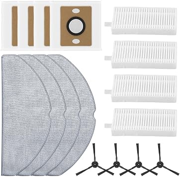Replacement Parts Kit For ILIFE A30 Pro Self Emptying Robot Vacuum Cleaner, Vacuum Accessories For Home Floor Care, Includes Filters Mop Cloths Side Brushes Dust BagsA