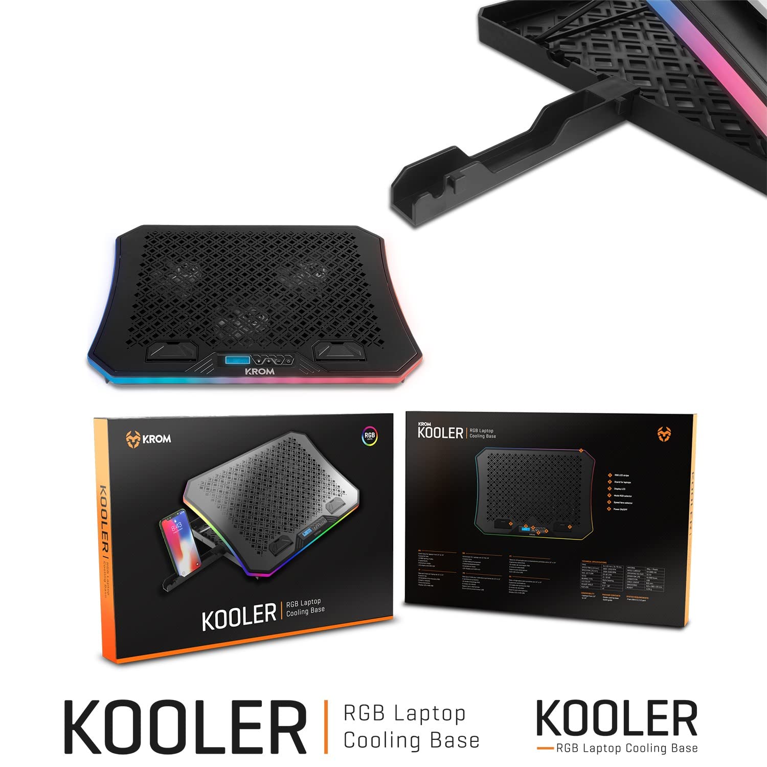 KLIM Turbofrost Laptop Kühler - Gaming Laptop Kühlpad mit 4 KLIM Turbofrost Laptop Kühler - Gaming Laptop Kühlpad mit 4
