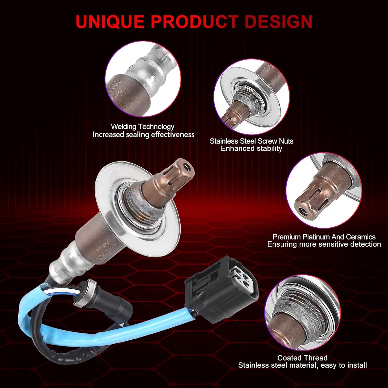 Pack of 2 O2 Oxygen Sensor Upstream 234-9062 Downstream 234-4359 Compatible with Honda CR-V EX EX-L LX Sport Utility 4-Door 2.4L 2007 2008 2009 Replace 36531-RNA-A01 36531RZA013 36532RZA004