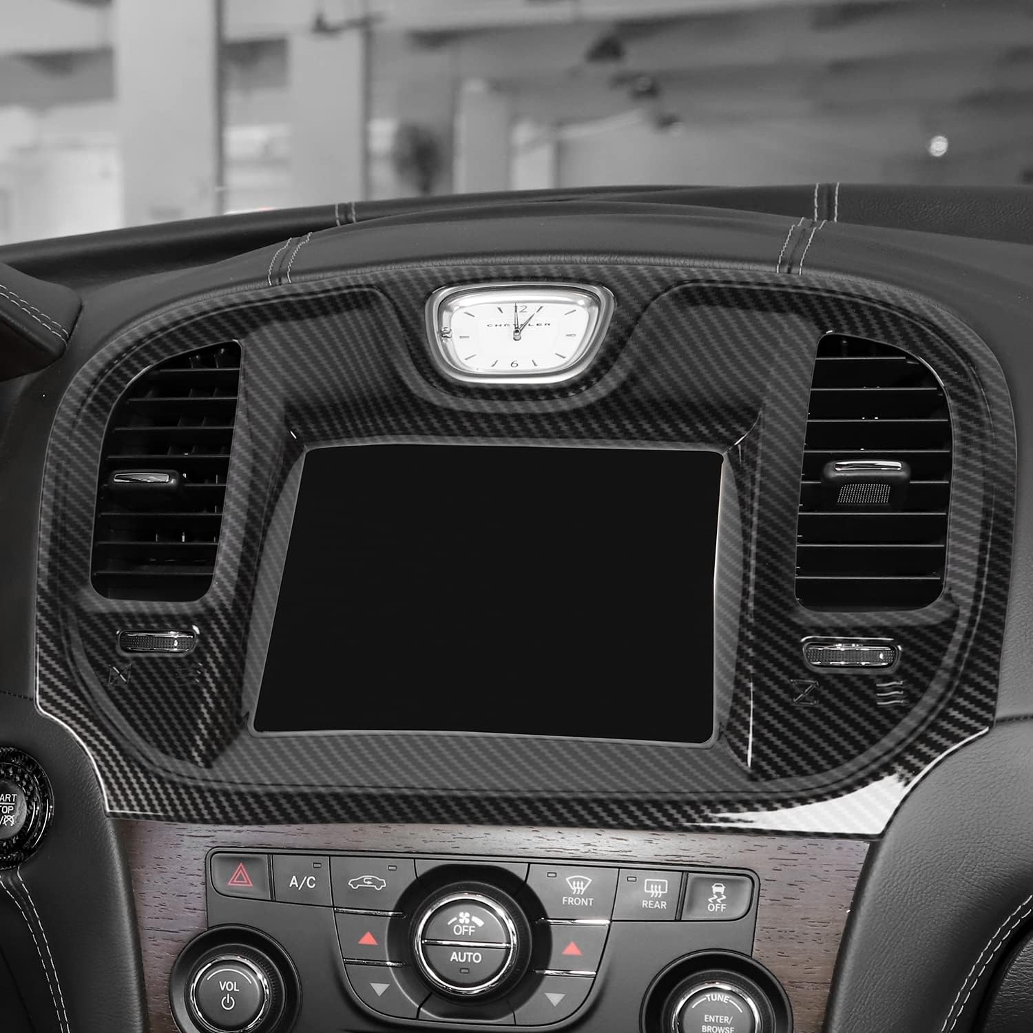 Voodonala Center Console Dashboard Navigation Panel Cover for Chrysler 300/300C 2015-2022 Interior Decoration Accessories