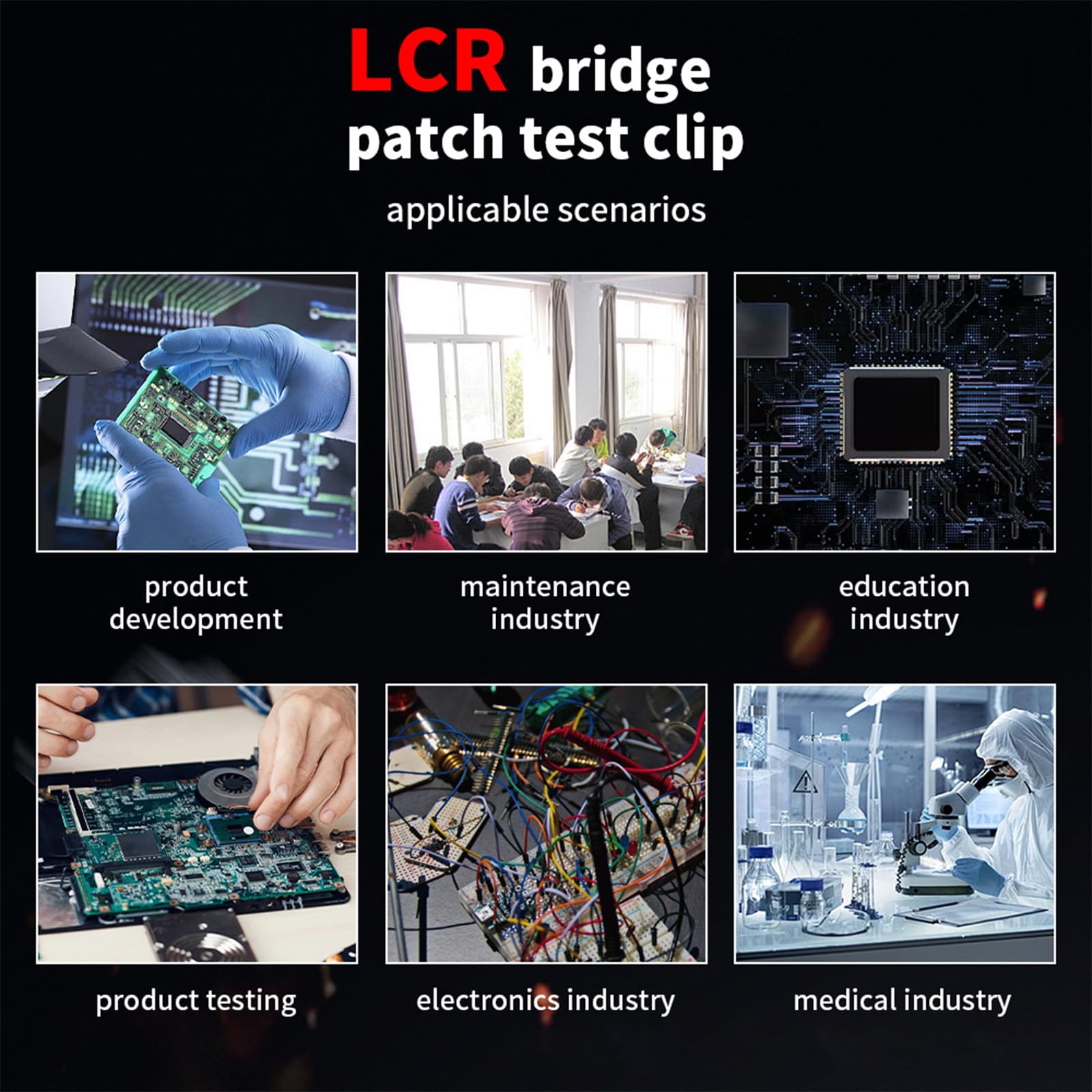 LCR Meter mit 2,9 cm Farbdisplay 3 Testfrequenzen LCR Tester 10 kHz Testfrequenz Einstellbar USB Typ-C Widerstandsprüfer LCR-ST1 Digitales Brückenmessgerät Hochpräzises LCR-Messgerät