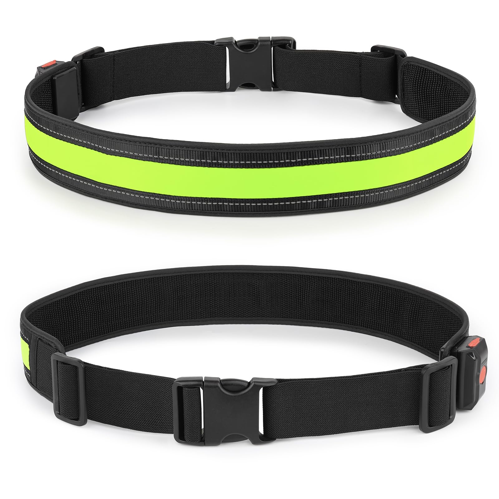 Illumifun LED Running Belt - USB Rechargeable Light Up Sash, High-Visibility Elastic Waistband Light for Running Cycling Hiking Camping Nighttime