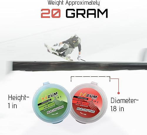Miniatura 7 de ZUMWax RUB ON Wax Ski/Snowboard/Nordic Sample Pack - Universal & CHILL - 0.71 oz cada uno, fácil aplicador de corcho, de larga duración, aroma a