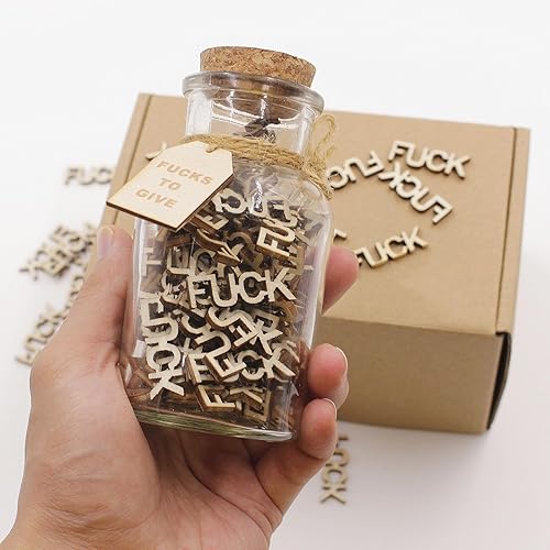 Miniatura 2 de fuc k jar（5oz）Gift Jar,Fuc ks to Give,Fuc k Wooden Cutout Letter Piece Bad Mood Vent Spoof Birthday Day,Holiday, Thanksgiving Christmas Gifts to
