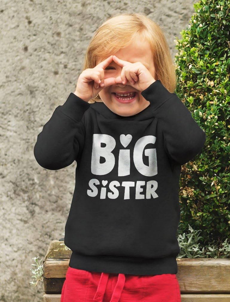 Tstars TeeStars - Big Sister - Sibling Gift Idea Elder Sister Cute Toddler Hoodie