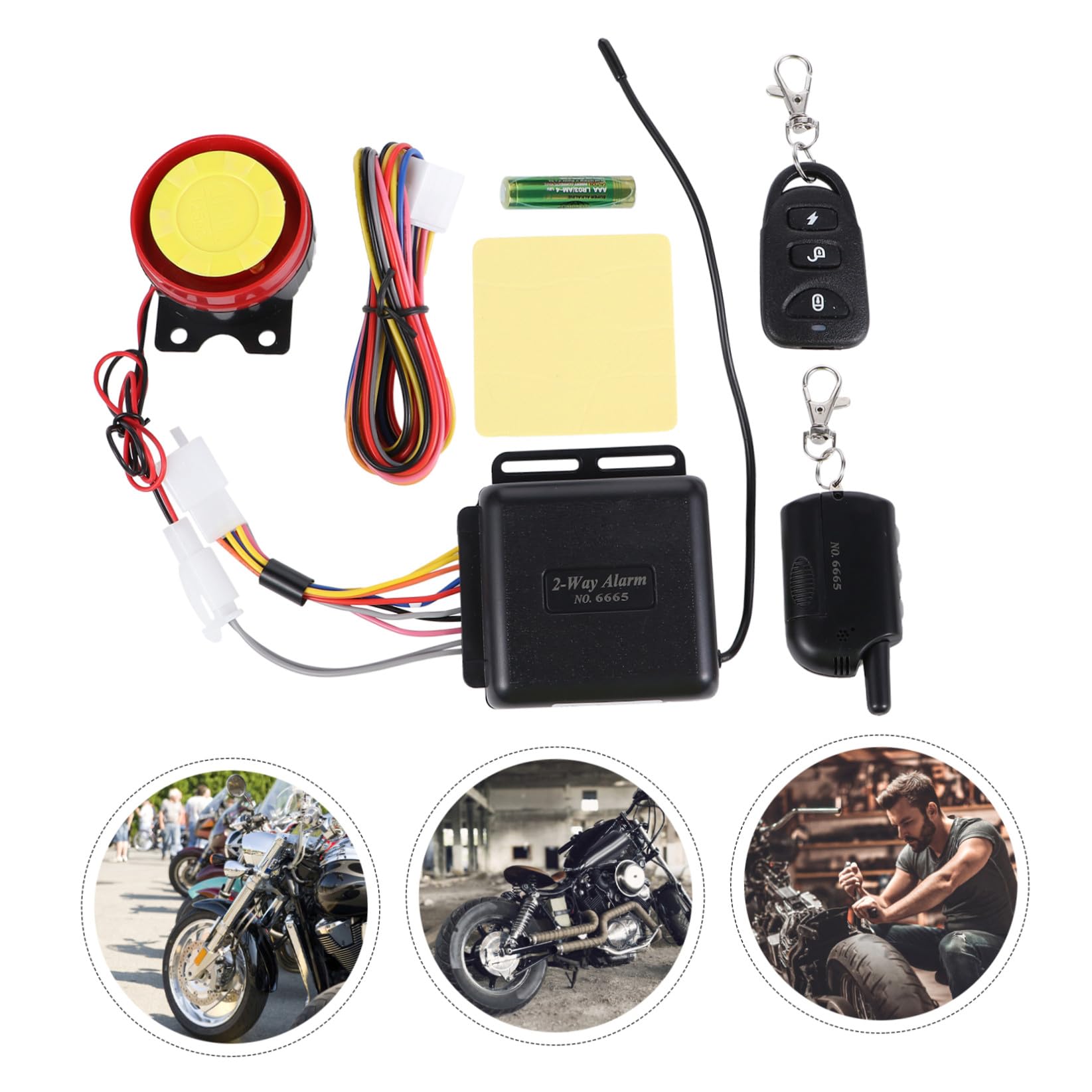 Antifurto per Moto a Due Vie Abs e Rame Dispositivo | Allarme 125 Db, Rilevamento a Lunga Distanza, Sensore Vibrazione e Sblocco Forzato