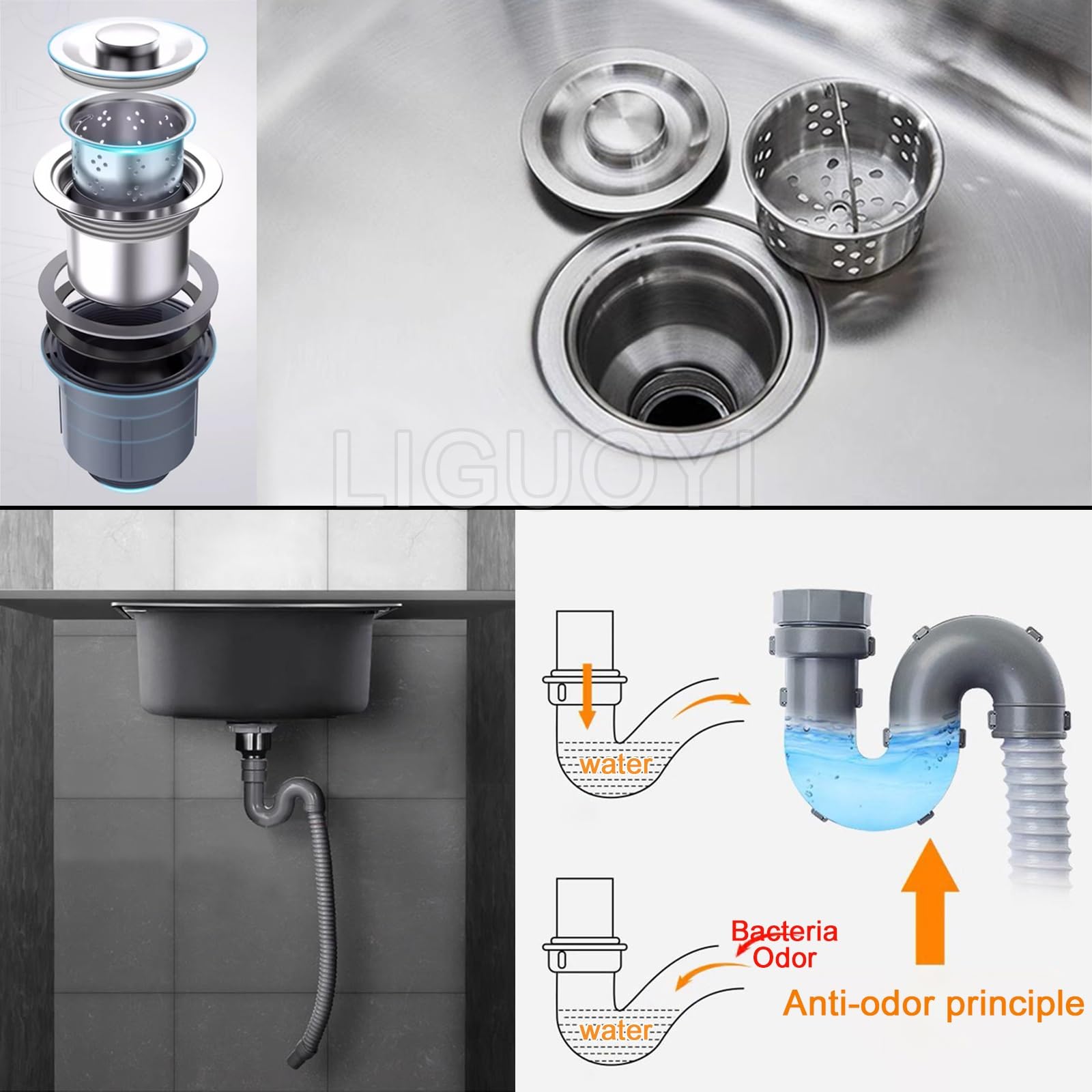 Waschbecken Küche Edelstahl Spülbecken, Wand Montiert Outdoor Garten Waschbecken Mit Aluminiumhalterung, Handtuchhalter, Wasserhahn, Abfluss, Spülbeckenset Spüle Für Waschküche, Garage