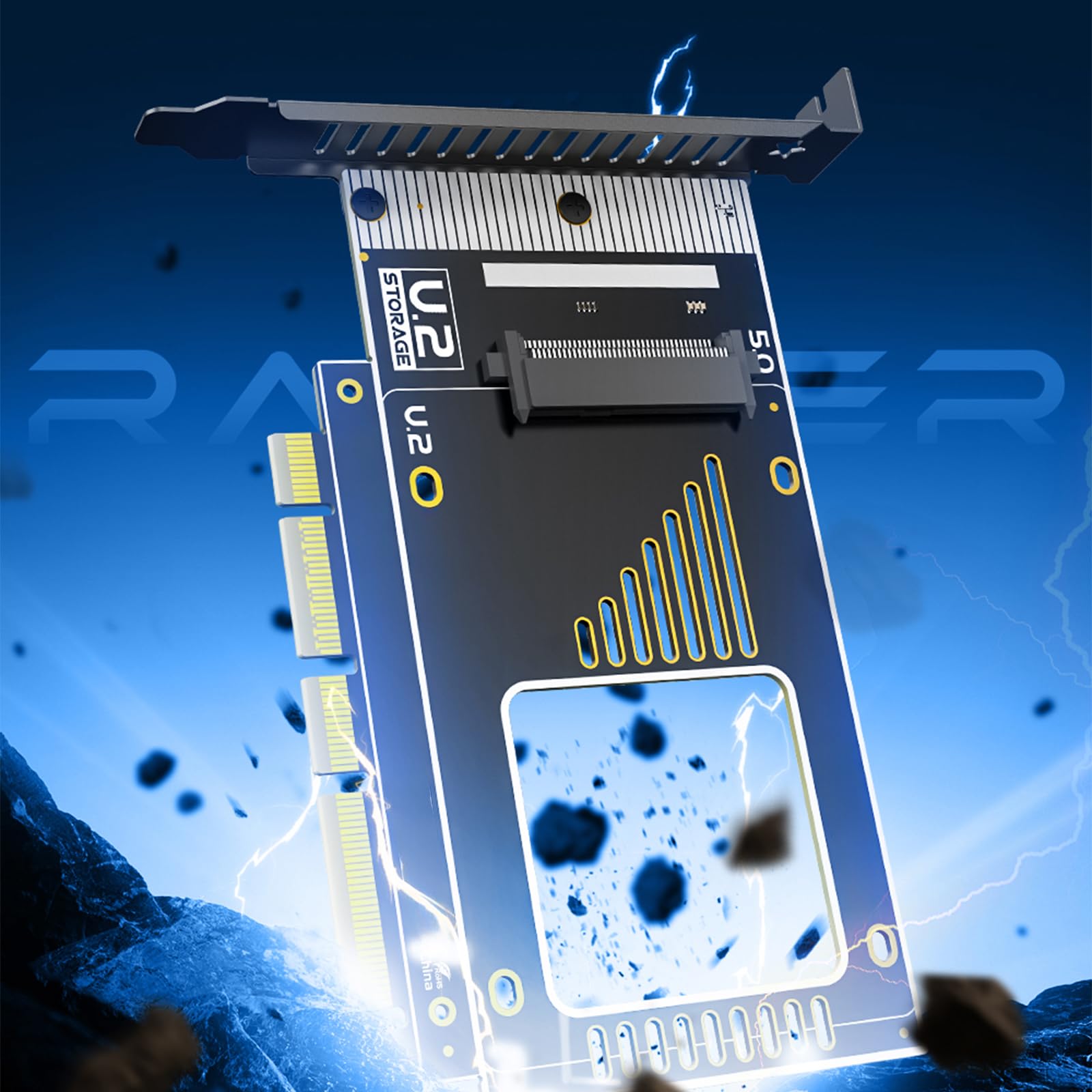 Scheda di espansione intelligente U.2 a PCIe 5.0 Scheda di espansione 128Gbps Larghezza di banda Computing Accessori Scheda di archiviazione