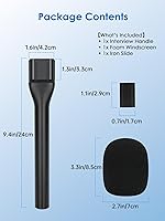 Vista 5 de YOUSHARES Handheld Interview Microphone Holder - Iron Magnetic Slide Rail Compatible wit DJI Mic Mini / 2&Rode Wireless Go II/PRO&Insta360 Mic Air
