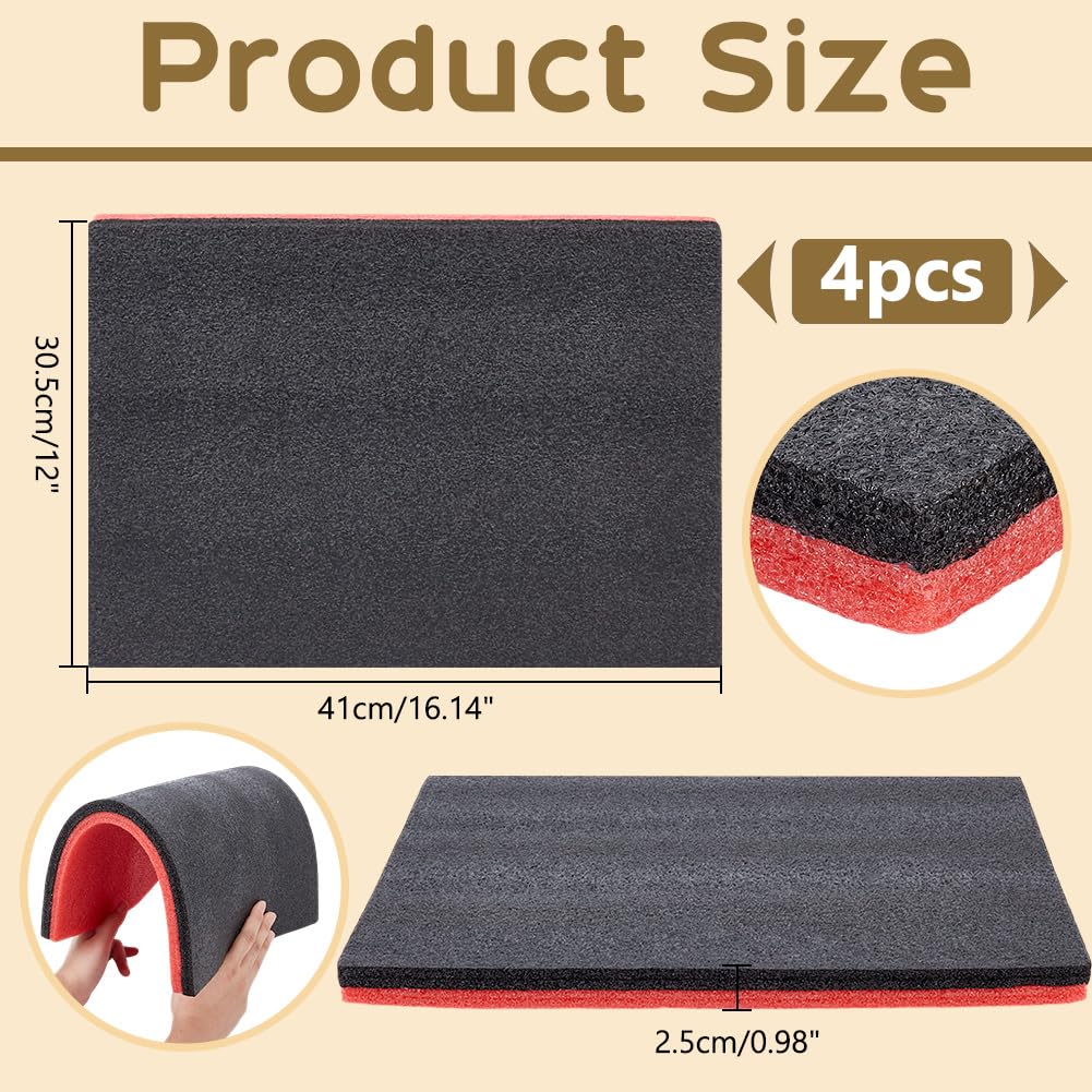 NBEADS 4 Pcs Tool Box Foams, Polyurethane Foam Sheet Foam Inserts for Cases Packing Toolbox Camera Storage and Crafts - Image 2