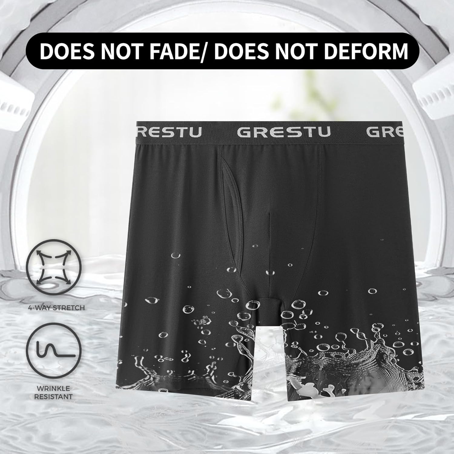 Men's 3-Pack Big & Tall 4XL-8XL Underwear Boxer Briefs Comfortable Cool Plus Size Underwear Pack - Image 6