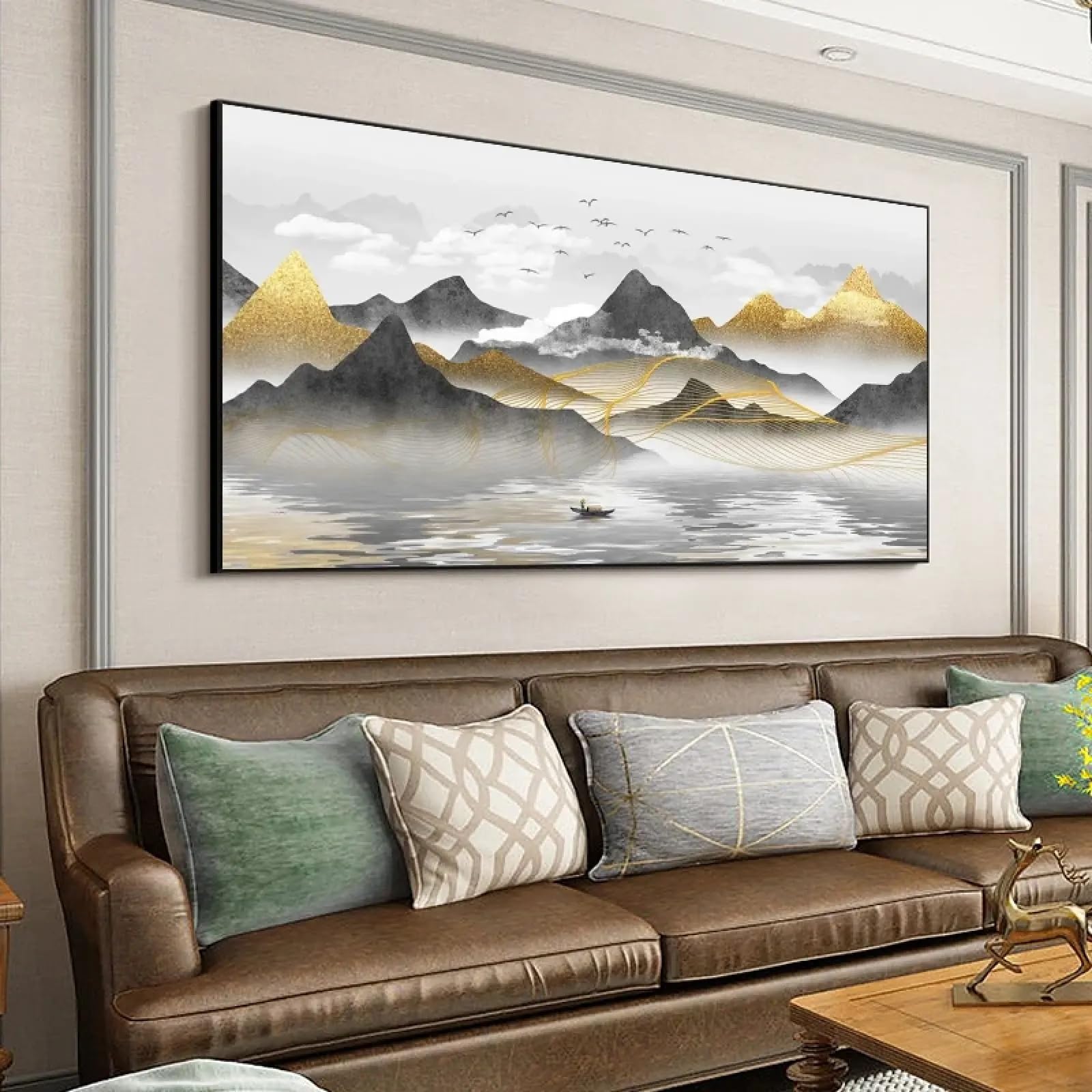 Art abstrait paysage chinois poster mural tableau de salon 40x80 cm - 8