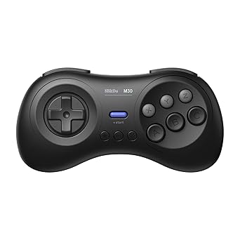 8Bitdo M30 Bluetooth Controller for Switch, Windows and Android, 6-Button Layout for SEGAs Classic Games (Black)