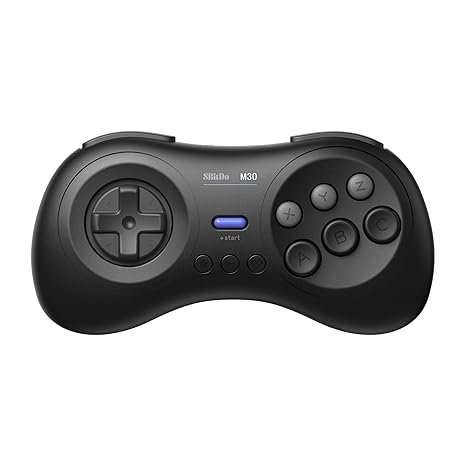 8Bitdo M30 Bluetooth Controller for Switch, Windows and Android, 6-Button Layout for SEGAs Classic Games (Black)