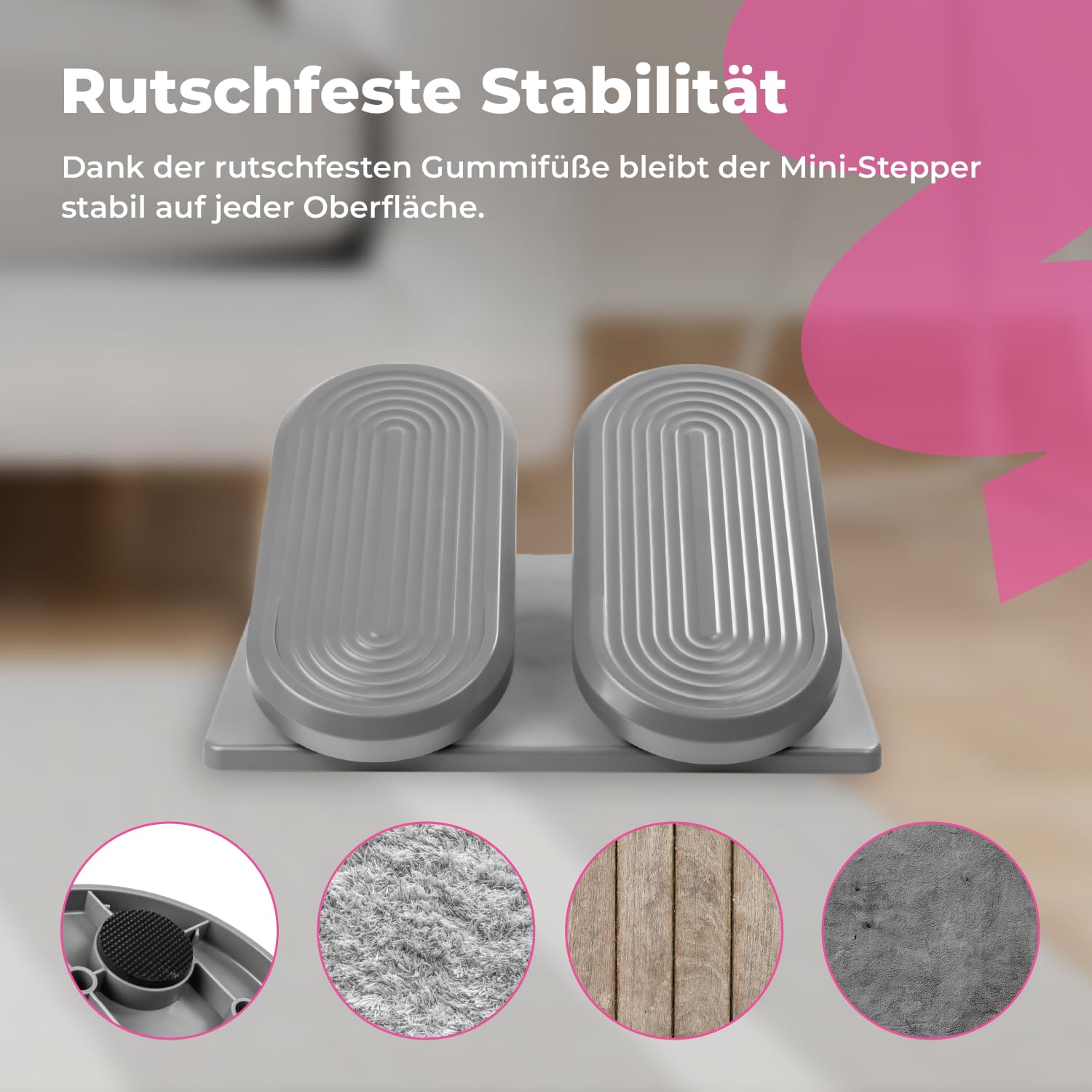 Spacetronik Ergonomische Fußstütze Schreibtisch mit Mini-Stepper-Funktion | Fußablage Schreibtisch mit Rutschfeste Basis, Fitness und Entspannung, Home Office Gadgets
