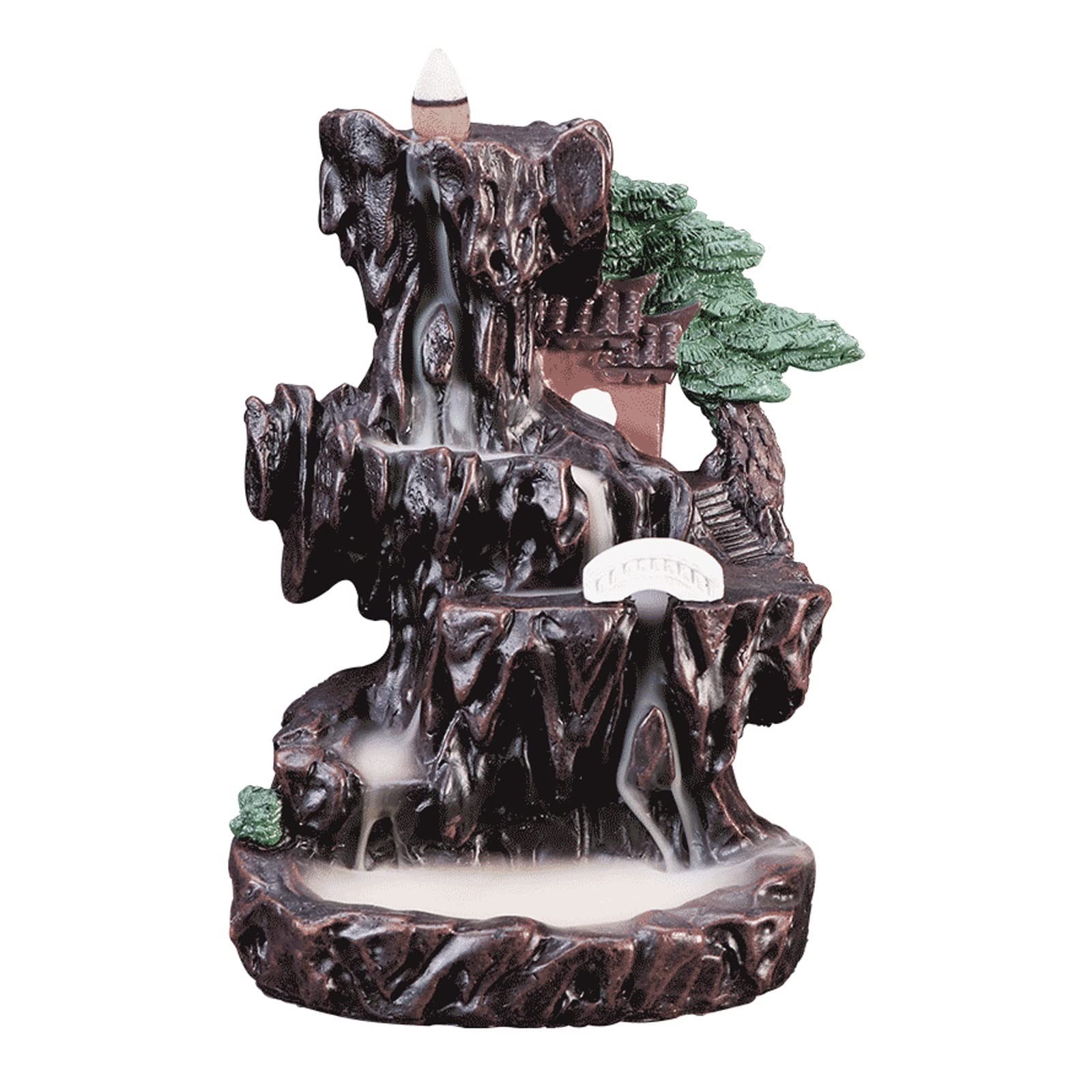 Incense Burner Incense Burner, Holder, Waterfall Spring, Reflux, for Home Decoration and Aromatherapy Ornaments Waterfall Incense Burne