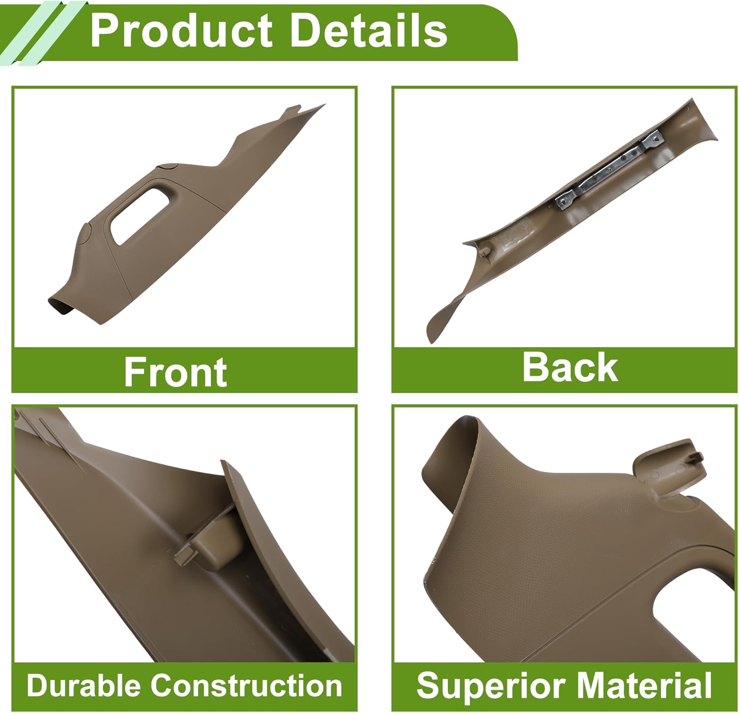 Motoforti A Pillar Grab Handle for Ford F-250 F-350 F-450 F-550 Super Duty 2011-2016 Interior Trim Handle No.BC3Z2503599AA/BC3Z2503598AA Beige Pry Board