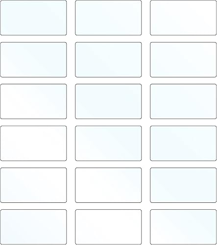 Etiquetas de hojas profesionales para botellas de vidrio o rodillos de 0.3 fl oz, 2.375 x 1.25 pulgadas, resistentes a la intemperie y al agua,