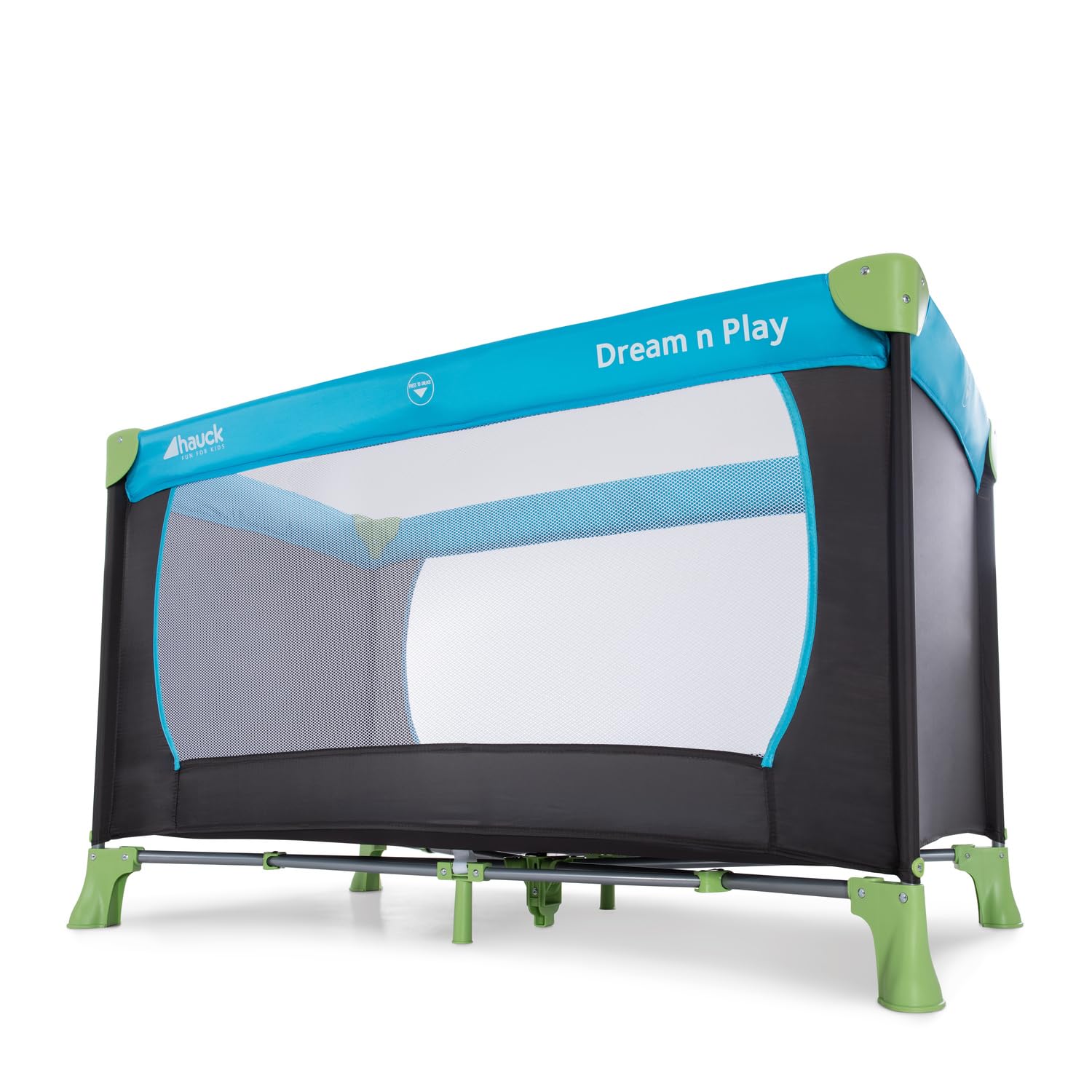hauck Lettino da Viaggio Dream N Play - Culla Neonato Fino a 15kg - Letto Pieghevole 60x120cm - Box Bambini Leggero con Borsa inclusa - Blu multicolore