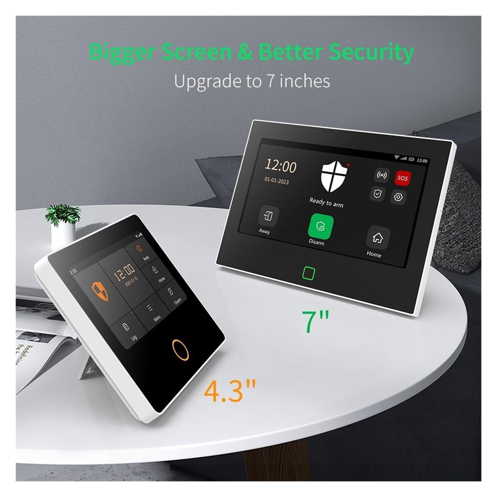 Kit antifurto wireless da 7 pollici WiFi 4G di allarme sicurezza domestica intelligente Sirena integrata con sensore for porta finestra Sistema Di Allarme Completo(Set-B 2-4Kit)