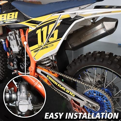 Miniatura 6 de NIBBI Carburador de PE28 mm, carburador de motor con chorros de carbohidratos para motocicleta de 200 cc - 250 cc para ATV Dirt Bike Mini Bike Go