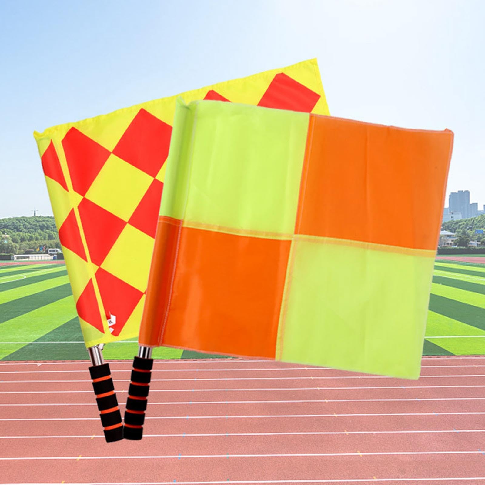 Club Bollywood®Referee Flag Portable Traffic Safety Flag for Soccer Football Field Small Square|Sporting Goods | Team Sports |1 Referee-image-37