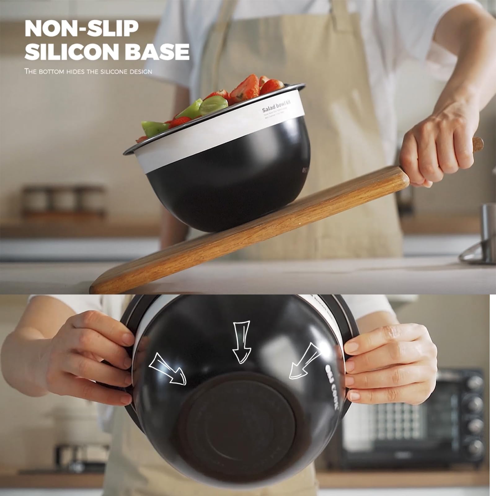 Amazon.com | Kaiser chef Salad Bowl Kit 74oz,Salad Container For