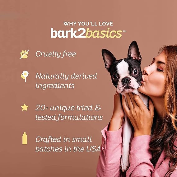 Bark2Basics Face Furst Scrub Dog Shampoo - 16 oz, Exfoliates and Gently Cleans Facial Area, Helps Remove Tear Stains, Blueberry Facial | Ready to Use Pet Grooming Face Wash, Helps Remove Tear Stains, Exfoliates Dead Skin, Gentle Around Eyes, Groomer Grade