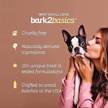 Bark2Basics Face Furst Scrub Dog Shampoo - 16 oz, Exfoliates and Gently Cleans Facial Area, Helps Remove Tear Stains, Blueberry Facial | Ready to Use Pet Grooming Face Wash, Helps Remove Tear Stains, Exfoliates Dead Skin, Gentle Around Eyes, Groomer Grade