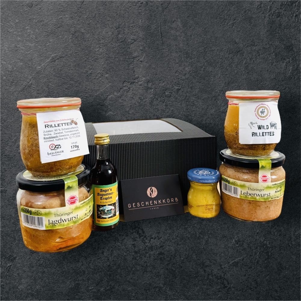 Kräftige Wurstkiste | Geschenkkorb mit herzhaften Delikatessen | Perfektes Präsent für Genießer | Schöne Geschenkidee für Feinschmecker