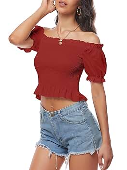 S drop off shoulder tops ザレッドスレッド THEREDTHREAD / ザレッドスレッド】S offshoulder tops petal