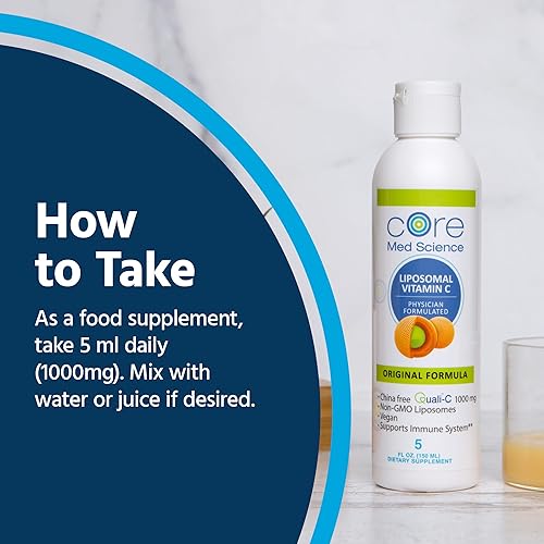 Miniatura 4 de Liposomal Vitamina C de Core Med Science - 1000 mg - 5 onzas líquidas - Fórmula original - Suplemento de vitamina C - Fabricado en Estados Unidos