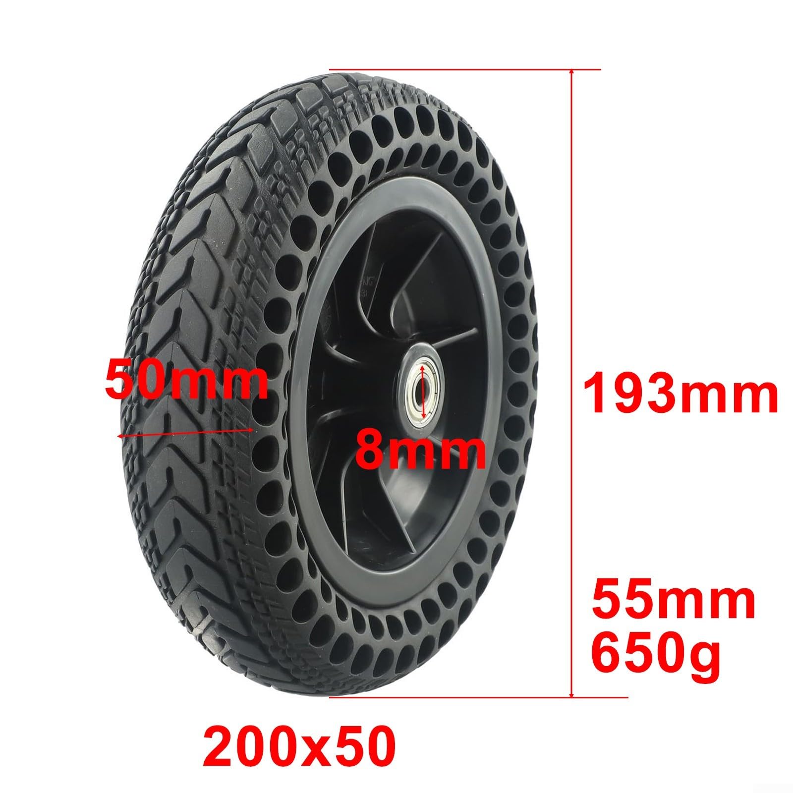 8 Inch Electric Scooter Solid Tire 200X45-110 Whole Wheel With Hub, 8 Inch Electric Scooter Solid Tire For Smooth Rides