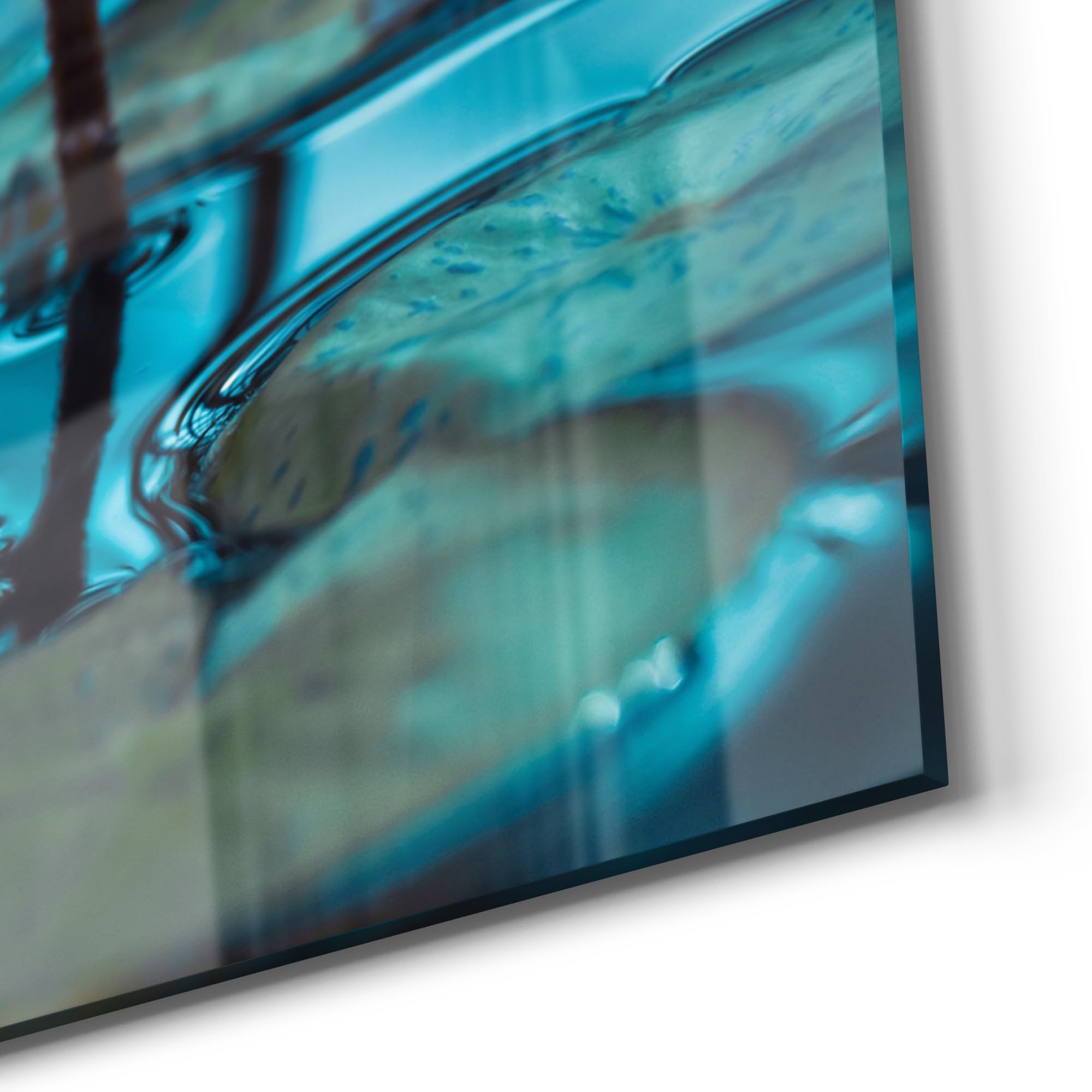 DEQORI Szklana tablica magnetyczna | wymiary 50 x 100 cm | motyw "seria lilii wodnych" | tablica memo ze szkła | tablica magnetyczna z magnesami, długopisem i chusteczką do kuchni i biura | tablica