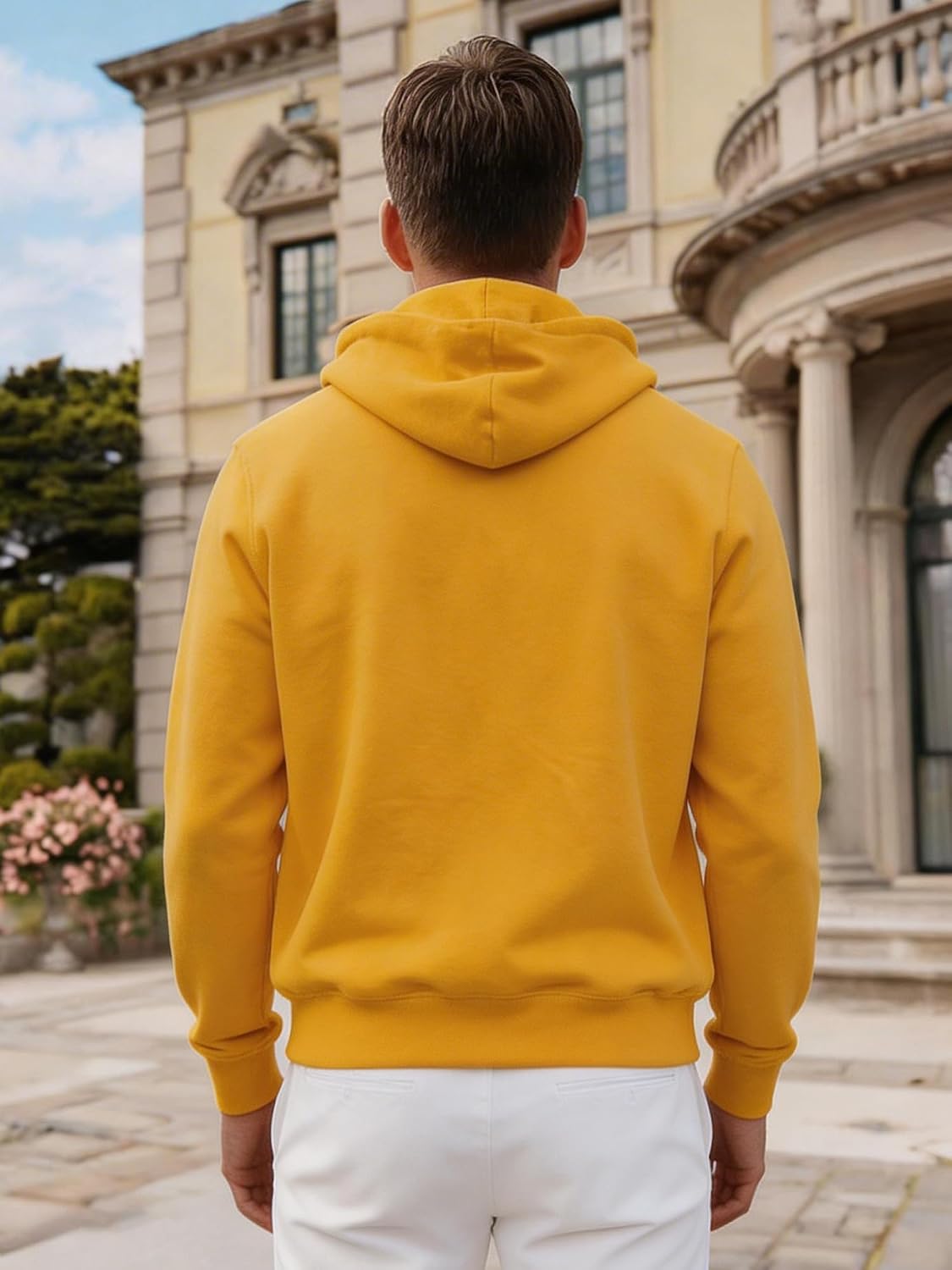 Men's Zip Up Hoodies Fleece Hooded Sweatshirt Midweight Athletic Hoodies for Men Long Sleeve Pullover Casual Jackets