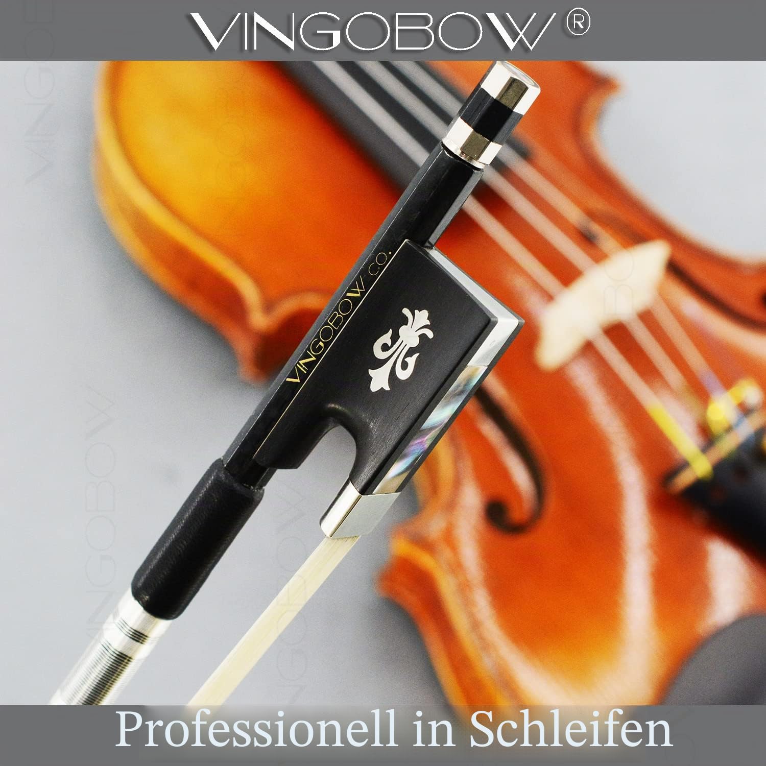 4/4 Größe New Textured Carbonfiber Geigenbogen Beliebtes Modell Gut ausgewähltes Rosshaar aus der Mongolei für Profispieler Elegantes Design
