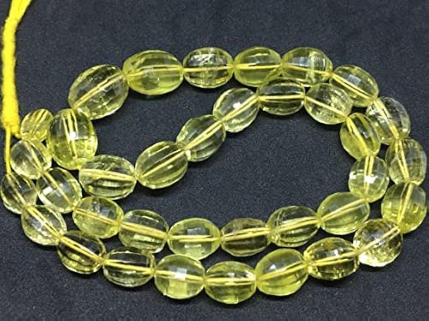 Quartz citron facetté perles de quartz tumbled en vrac pour bijoux DIY