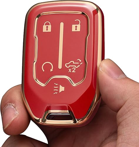 Miniatura 6 de ELOHEI Funda para llavero Chevy, accesorios para funda de llavero para Chevrolet Silverado Suburban Tahoe GMC Acadia Sierra Terrain Yukon Premium