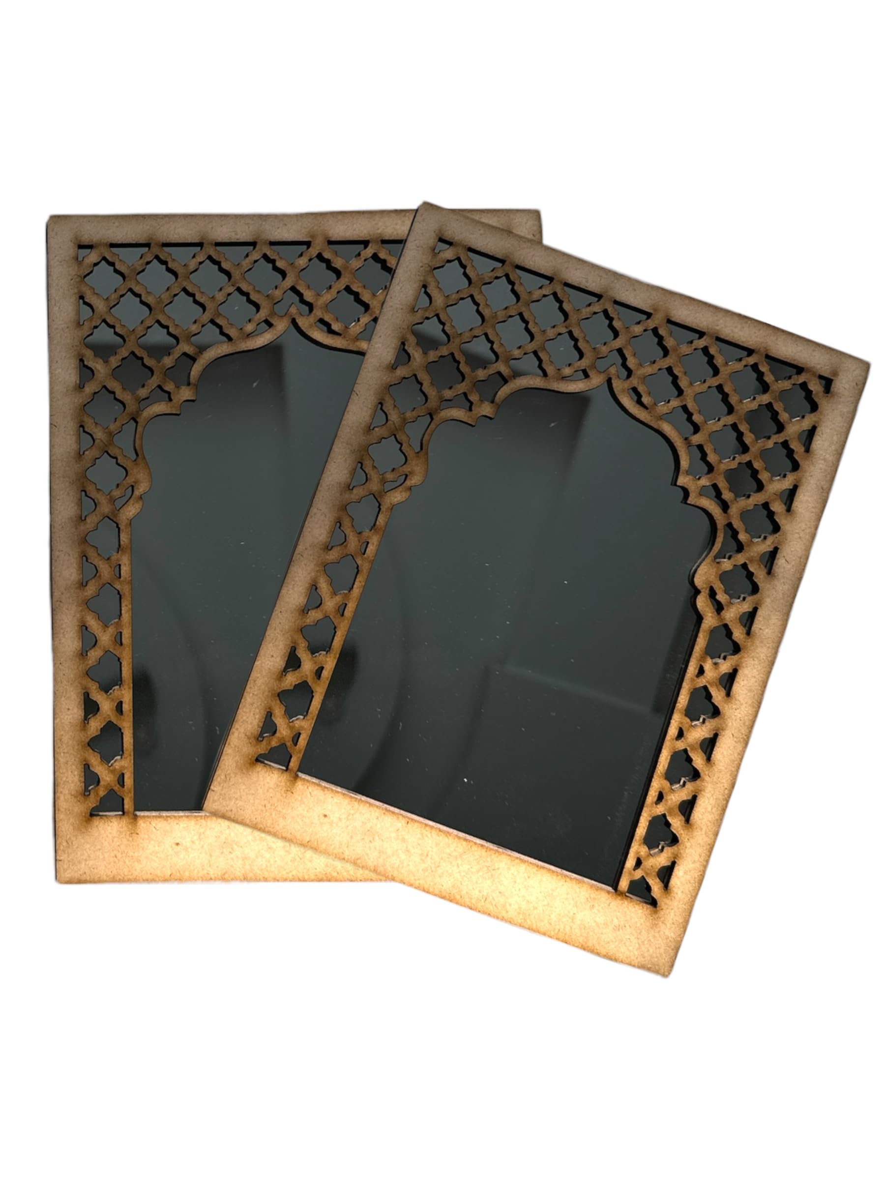 Bs amor 2 pcs Mirror jharokha MDF Cutout for DIY Art and Craft | Wall Hanging Decorations, Festival Gift, Wedding 8X6(inch)-image-36