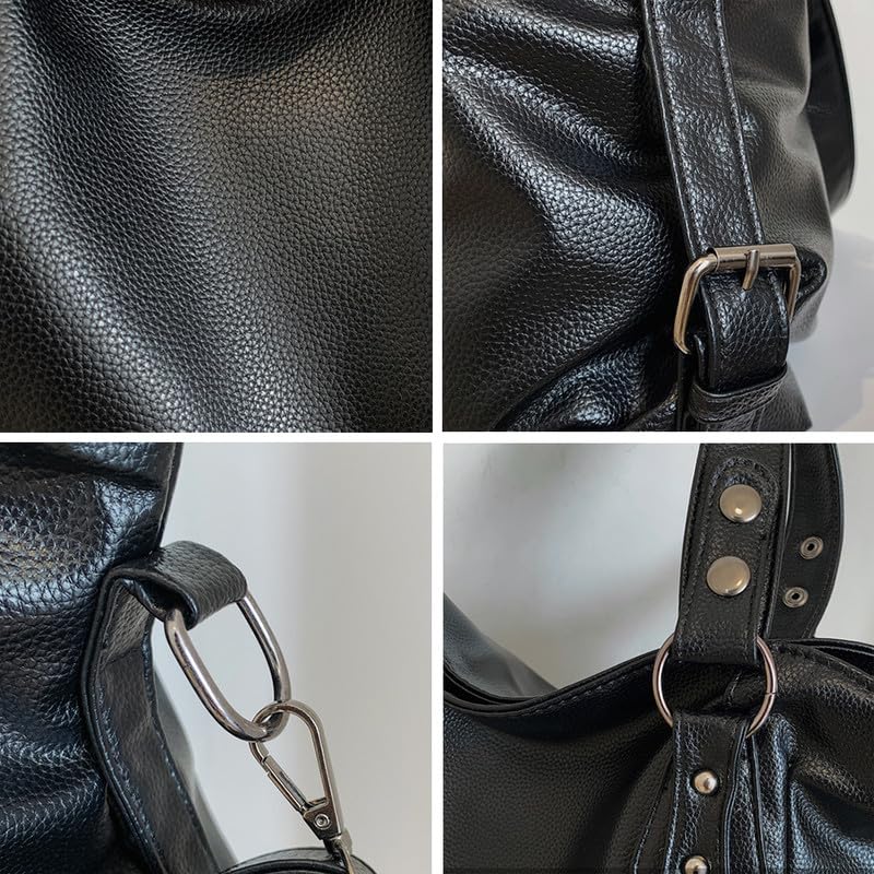 Borsa Bauletto con Tracolla da Donna Borsa a spalla in Pelle Sintetica Borse a mano Sacchetto Tote Donne Borsetta Hobo Borsa a tracolla Bianco