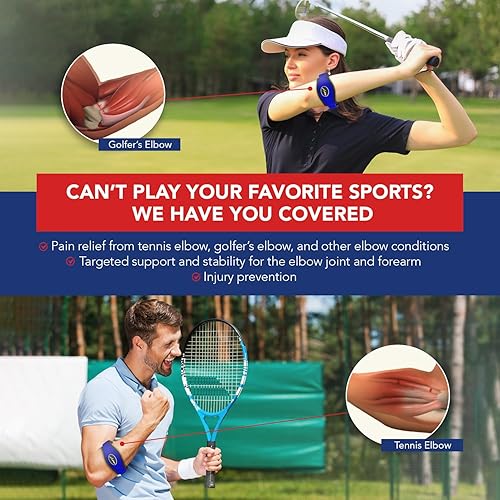 Miniatura 3 de Doctor Developed - Codera de tenis duradera para tendinitis y lesiones, cómoda codera de tenis para hombres y mujeres, codera para golfistas con