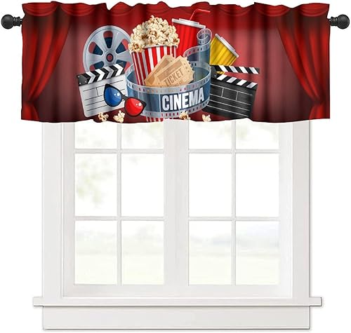 Miniatura 12 de Cenefa de ventana de cine retro para cine en casa, video, película, cenefa de cámara de cine para dormitorio, sala de estar, cocina, sala de prensa,