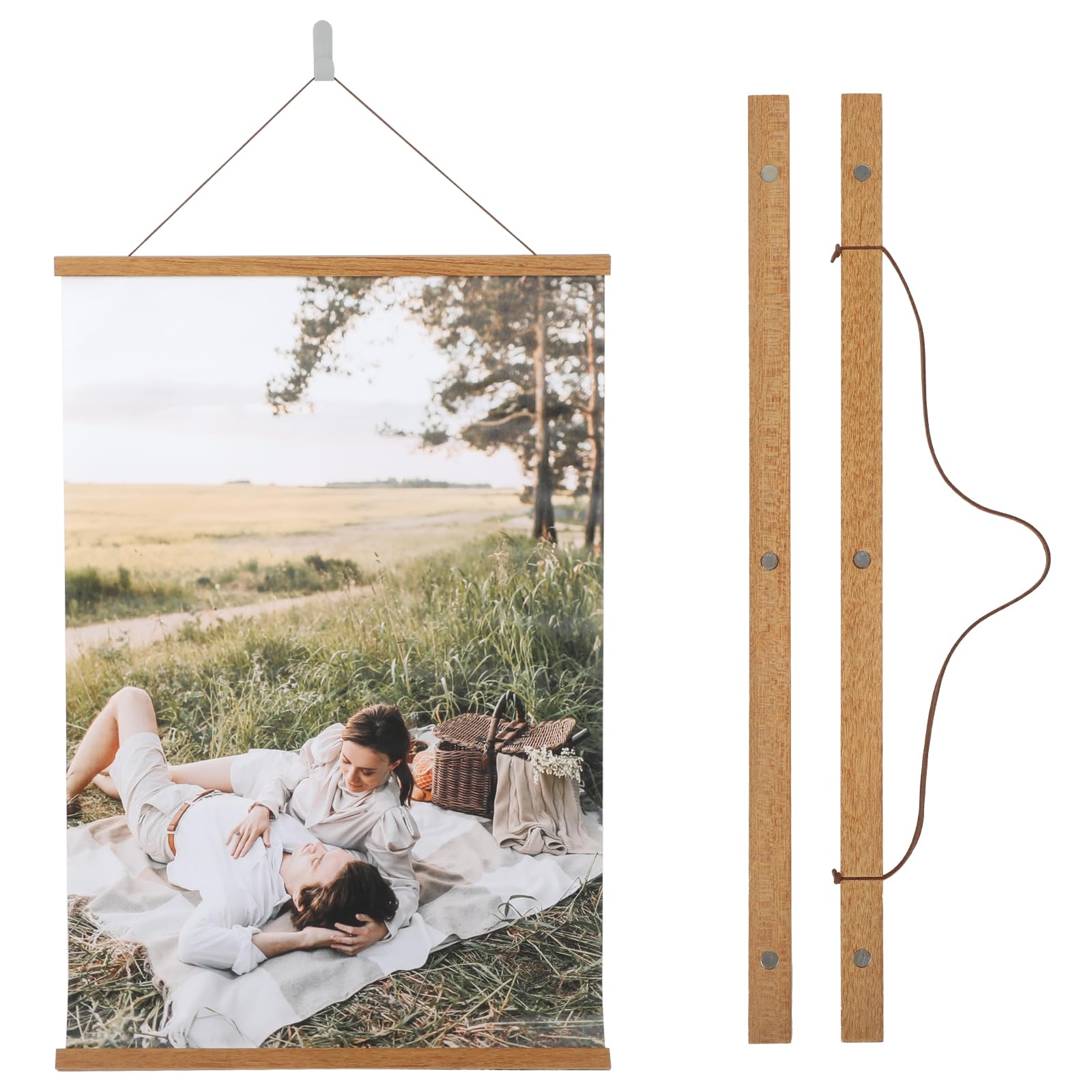 Custom Photo Prints with Magnetic Hanger Frame Canvas Poster Prints With Your Photos Personalized Pictures Wall Art Decor Framed Gift for Mom/Women(16